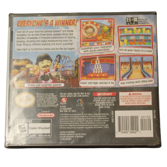 Carnival Games NDS New Nintendo DS Brand New Factory Sealed - Picture 2 of 2